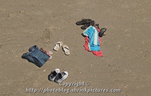 Clothes in the sand