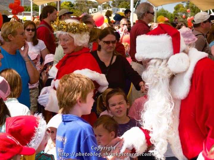 Greeting Santa