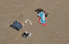 Clothes in the sand