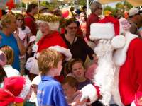 Greeting Santa
